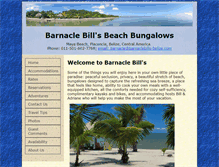 Tablet Screenshot of barnaclebills-belize.com